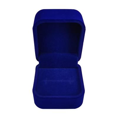 China Multiple Color Wholesale Durable Ring Box Cheap Blue Velvet Ring Box for sale