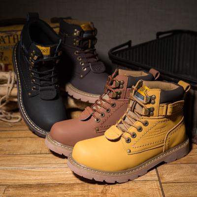 China Cushioning Leather Casual Ankle Shoes Outdoor Rise Boots Waterproof Winter Trekking Walking Sport Shoes For Booties Adult Men And Women for sale