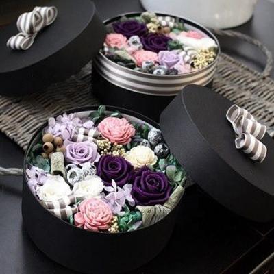 China Wholesale Recyclable High Quality Heart Shaped Flower Box With Sponge Preserved Roses for sale