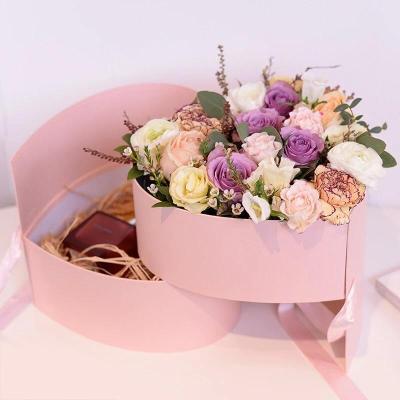 China Luxury Recyclable Cardboard Lid And Base Heart Shape I Love You With Drawer Soap Velvet Flower Box 2021 for sale