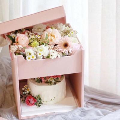 China 2021 promotional luxury recyclable jewelry gift disposal OEM jewelry rose cear pink costom logo box rose for sale