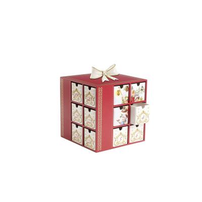 China Christmas Recyclable Custom Chocolate Gift Packaging Logp Boxes Present Advent Calendar Box for sale