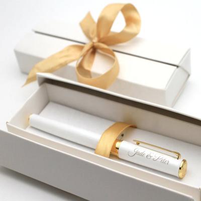 China Recyclable Luxury Custom Empty Cardboard Tube White Metal Pen Drive Case Gift Paper Packaging Pen Packaging Pen Gift Box for sale