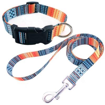 China Personalized Durable  pet Collars and Leashes Set for puppy ,Adjustable Ultra  Soft Nylon Breathable Pet Collars and leashes for sale