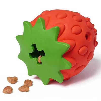 China Sustainable Strawberry Dog Toys, Dog Chew Toy for Training and Cleaning, Durable Rubber Dog Toys for Aggressive Chewer, for sale