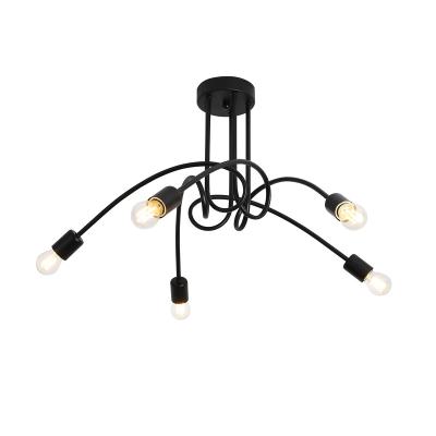 China 5 Lights Fixture Mid Century Modern Industrial Modern Chandeliers For Dining Room / Bedroom for sale