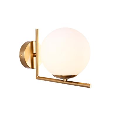 China Modern Globe Wall Lamp Modern Wall Scone Gold Wall Mounted Light For Bedroom Bathroom for sale