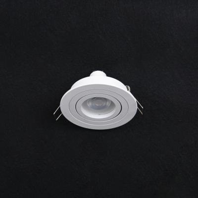 China 1-Way LED Downlights Modern 3-Way Black White Round Brackets Sight Adjustable Cutout 75mm 75mm Bi-Directional Mounting For MR16 GU10 Bulb for sale