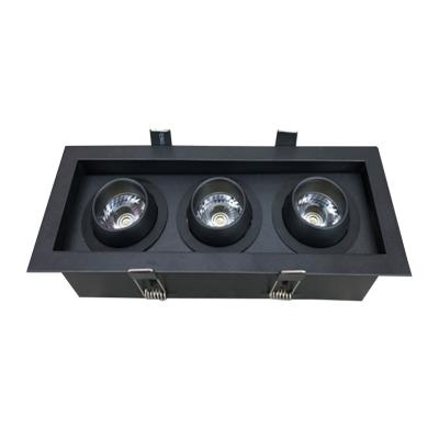 China Modern 10W 20W 30W Aluminum Led Recessed Light Downlight With Sanded Black And White Finish for sale