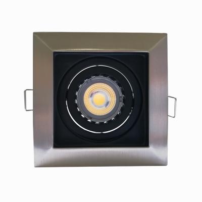 China Modern High Quality Satin Nickel Downlight Housing LED White Black GU10 Aluminum Grill Light for sale