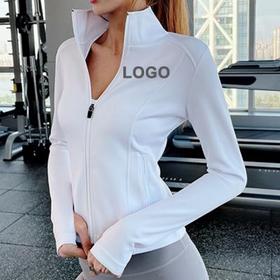 China Sports Gym Yoga Wear Breathable Custom Women Zipper Slim Fit Fitness Jacket Training Running Active Yoga Coat for sale