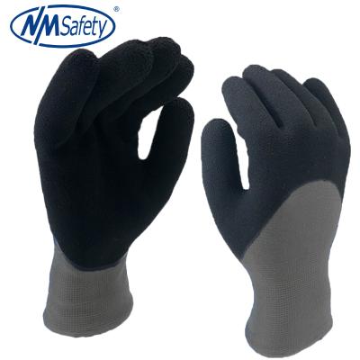 China Gardening / Two Layer Thick Winter Wear Liner Gather / Construction NMSAFETY Coated Sponge Rubber Work Gloves With CE 2241X for sale