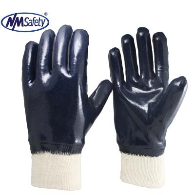 China NMSAFETY HOT SALE Nitrile Industry Gloves Oil Gas Coated Full Grease Resistant Glove for sale