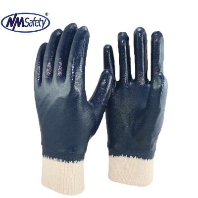 China Heavy Duty Working Glove NMSAFETY Heavy Duty Knit Wrist Working Gloves Nitrile Immersion Petroleum Gas Resistant Glove for sale