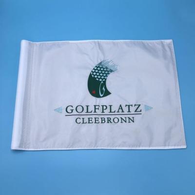 China High Quality Plastic Golf Event Tube Flags Double Layers Golf Flags With Light Proof Lining for sale