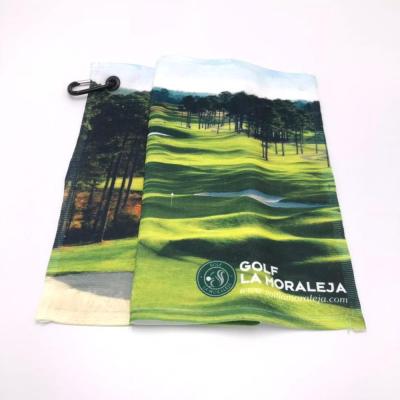 China 2019 high quality custom golf towel custom logo printed golf compressed towel for sale