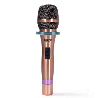 China High Quality Metal Material Karaoke Nice Dynamic Handheld Cable Golden Microphone For Sale for sale