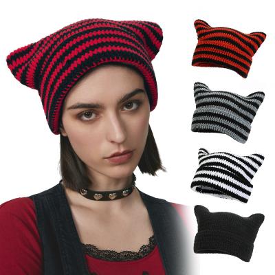 China Fashion Hats for Women Cat Beanie Vintage Beanies Women Fox Grunge Hat Accessories Slouchy Beanies for Women for sale