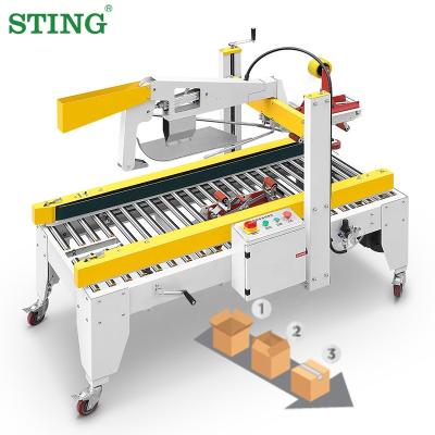 China Automatic High Speed ​​Folding Food Fin Carton Box Strip Sealer Sealing Machine Price for sale