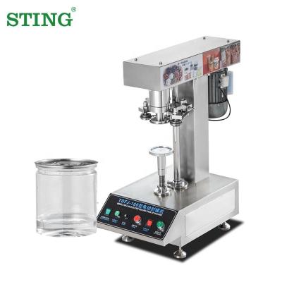 China Electric Semi Automatic Plastic Food Soda Cans Cap Sealing Sealer Sewing Machine Bottle For Cans for sale