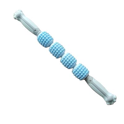 China Popular Straight Shaped Plastic Massager Muscle Relax On The Back Leg Arm Muscle Yoga Massage Roller Stick for sale