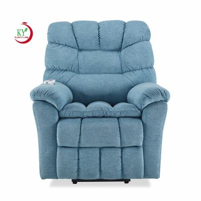 China (Size) JKY Furniture Massage Chair Modern Design Adjustable Fabric Recliner With Sofa Suitable For The Elderly High Quality With Extended Footres for sale