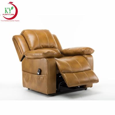 China (Size)JKY Furniture Home Adjustable Chair Lift Up Style Recliner Sofa With Remote Control Help Best Selling Soft Leather Support for sale