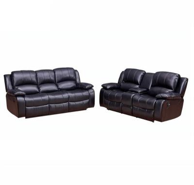 China JKY Furniture 3Pieces Recliner Leather Adjustable Motion Extended Sofa Sets Lounge Chair Loveseat Couch For Living Room for sale