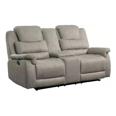 China JKY Fabric Loveseat Motion Recliner Sofa Set Reclinable With Massage Other 3 Seater Manual Function And Cup Holders For Living Room for sale