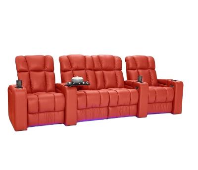 China (Size) GEEKSOFA Home Theater Sofa Modern USB Switch Adjustable Modern Comfortable Leather Seat Home Theater Cinema Recliner Chair Sofa Set for sale