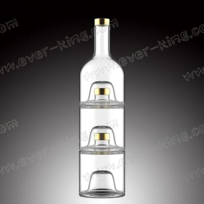 Chine La pyramide de 375ML 500ML a formé des bouteilles en verre de boisson alcoolisée à vendre