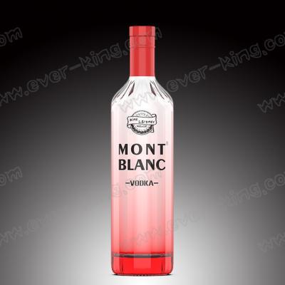 China Luxury 700ml Empty Vodka Bottle With Glass Cap for sale