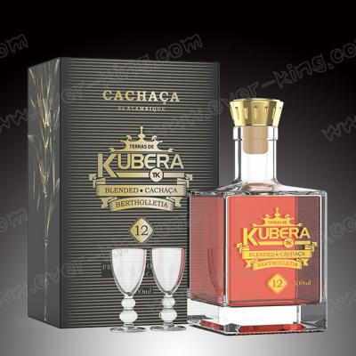 China A garrafa de Brandy Packaging Magnetic Flap Liquor do cartão encaixota o livro feito sob encomenda dado forma à venda