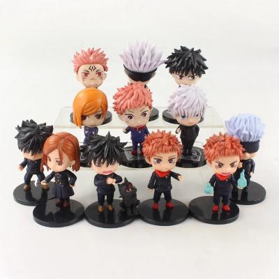 China Japan Anime Jujutsu Kaisen Gojo Satoru Yuji Megumi Kugisaki Nanami Kento Inumaki Toga Panda Q 8cm Sitting Figures Ornaments Models for sale