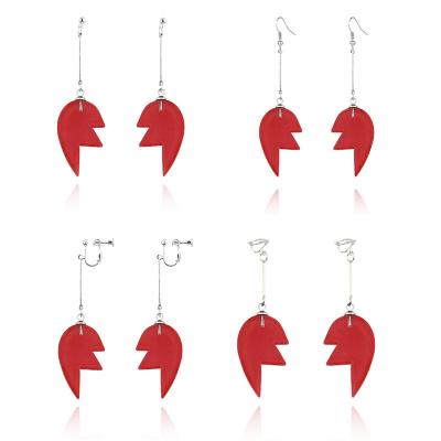 China CLASSIC 4 Styles JoJo's Earrings JoJos Bizarre Adventure Cosplay Kakyoin Noriaki Cherry Drop Earrings For Women Men Ear Clip Jewelry for sale