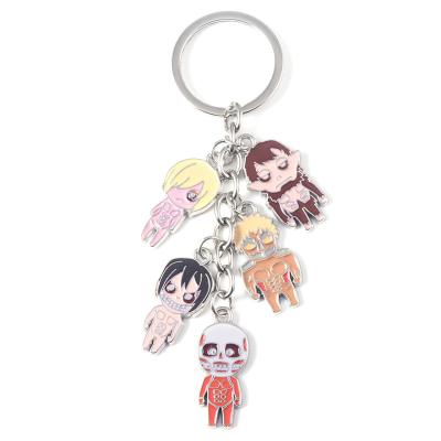 China Eren Nile Series Attack On Titan Environmental Friendly Metal Character Set Anime Key Chain for sale