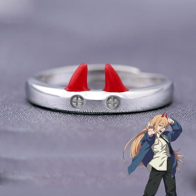 China New Style Anime Jewelry Accessories Blood Demon Power Chainsaw Man Ring CLASSIC for sale