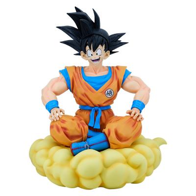 China Cartoon Toy Model Toy Dragonball Car Decoration Anime Figure Cloud Goku PVC Sitting Big Toy for sale