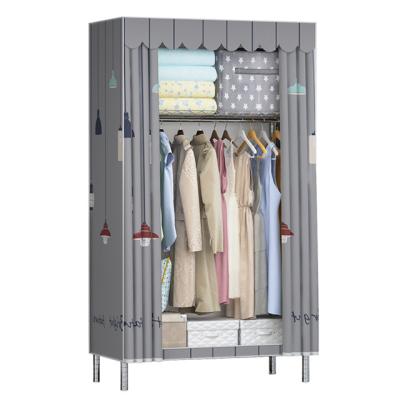 China (Size)Adjustable Bedroom Wardrobe Steel Design Folding Almirah Detachable Wardrobe For Clothes for sale