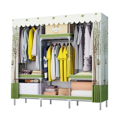 China Easy Installation Cheap Non Woven Closet Cabinet Galvanized Plastic Wardrobe for sale