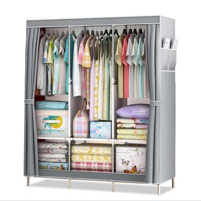 China Hot Sale 125cm Foldable Non Woven Fabric Foldable Fabric Wardrobe for sale