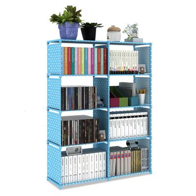 China Cheap and lightweight portable non-woven fabric book rack household viable storage rack for sale