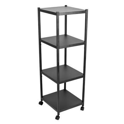 China Sustainable Carbon Steel Storage Rack 4 Tier Position Kitchen Storage Shelf for sale