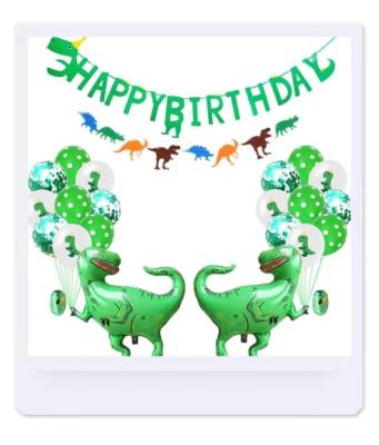 China Hot Sale Paper Latex 2021 Gifts Birthday Decoration For Boy Jungle Safari Dinosaur Theme Dinosaur 1st Birthday Party Supplies for sale