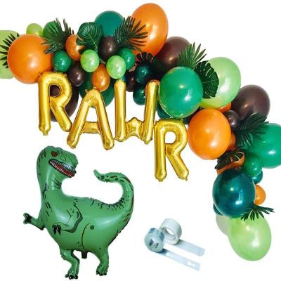 China Wholesale Latex Dinosaur Balloons Arches Kit Boy Birthday Party Decoration Baby Shower Kids Balloons Garland Set Party Supplies for sale