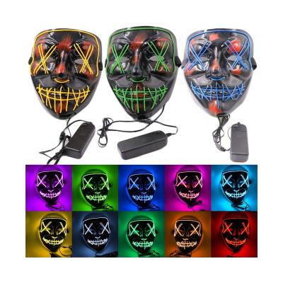 China Birthday LED Light Up Halloween Glow LED Scary Face With 3 Lighting for sale