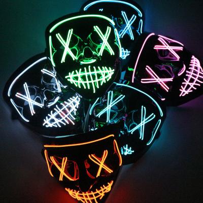 China Birthday LED Light Up Halloween Glow LED Scary Face With 3