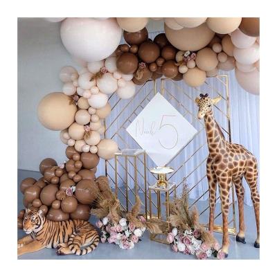 China Birthday Jungle Woodland Brown Coffee Globos Balloons Arch Garland Decoration Baby Shower Thanksgiving Party Supplies for sale