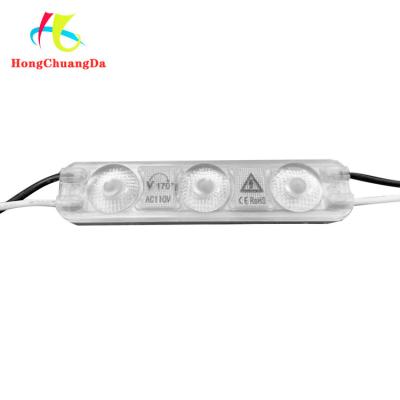 China AC110V LED Injection Module 2W 2835 3 Light Lens led module For Channel Letter for sale