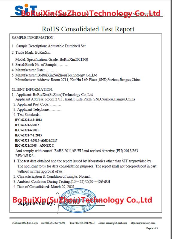 RoHS - Boruixin(Suzhou) Technology Co., Ltd.